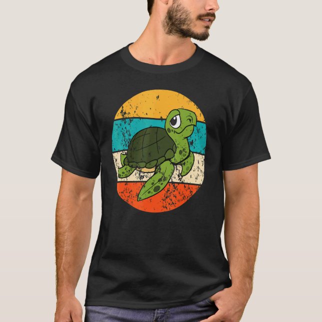 Schildkröte Vintage Retro T-Shirt (Vorderseite)