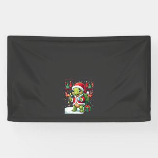 Schildkröte Xmas Lichter Hässlicher Santa Schildkr Banner