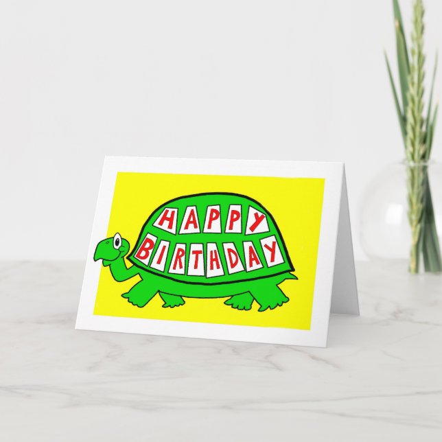 Schildkröten-alles Gute zum Geburtstag Karte (Vorderseite)