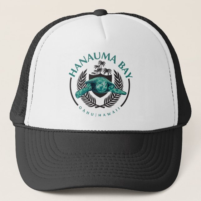 Schildkröten an Hanauma Bucht Oahu Hawaii Truckerkappe (Vorderseite)
