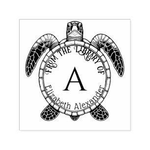 Schildkröten-Bauchansicht Name Anfangsbuchstabe Bi Permastempel