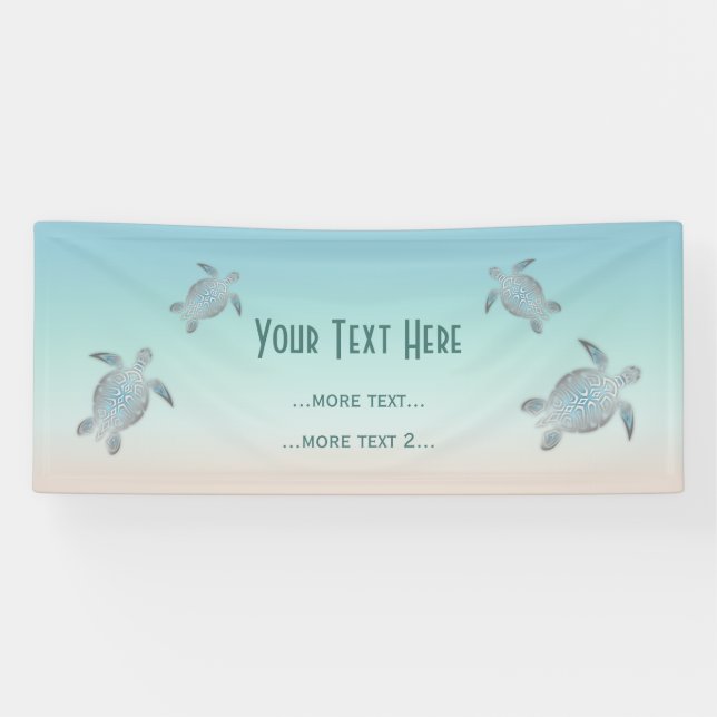 Schildkröten Beach Style Seeküste Banner (Horizontal)