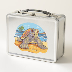 Schildkröten-Carton-Strand Metall Brotdose