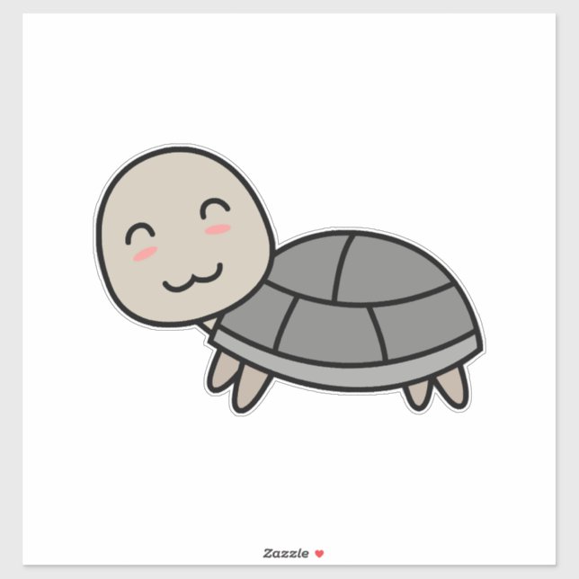 Schildkröten-Comic-Tier Aufkleber (Blatt)