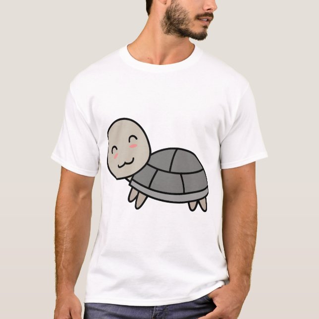 Schildkröten-Comic-Tier T-Shirt (Vorderseite)