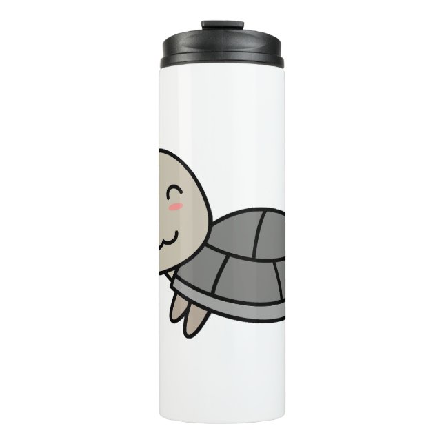 Schildkröten-Comic-Tier Thermosbecher (Vorderseite)