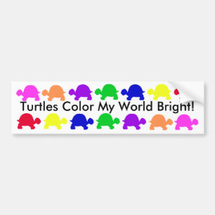 Schildkröten färben meine Welt hell! Autoaufkleber