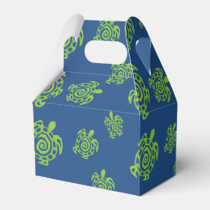 Schildkröten, Grün und Blau Party Geschenkschachtel