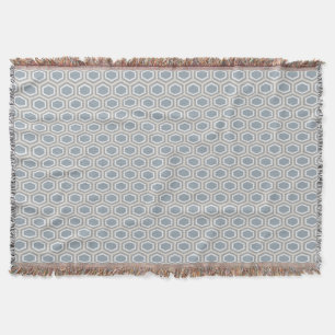 Schildkröten-Hexagon-Muster-blaues Grau TAN Decke