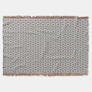 Schildkröten-Hexagon-Muster-Brown-Grau Decke