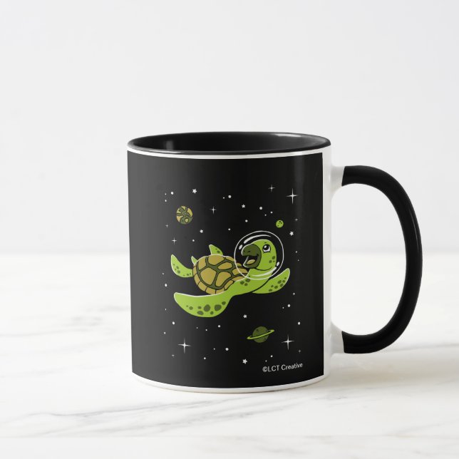 Schildkröten im Weltraum Tasse (Rechts)