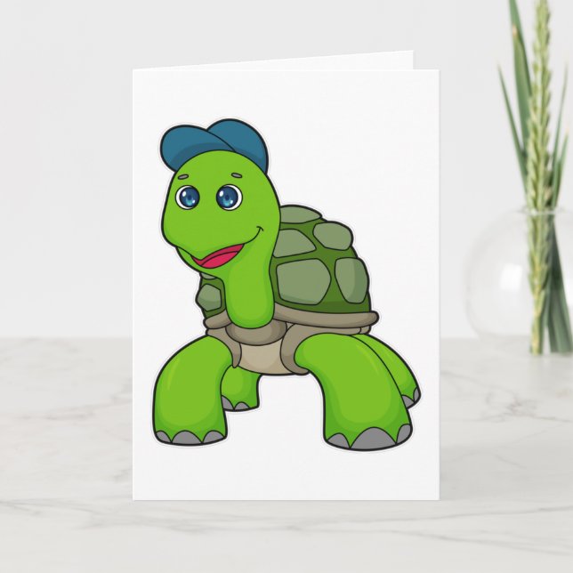 Schildkröten-Kappe Karte (Vorderseite)