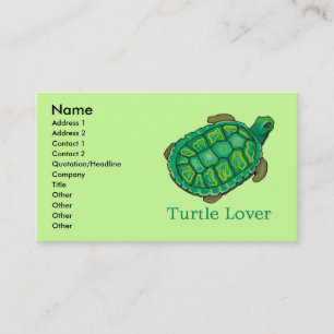 Schildkröten-Lover-Visitenkarten Visitenkarte