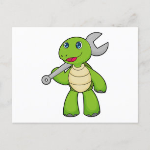 Schildkröten-Mechanikerschlüssel Postkarte