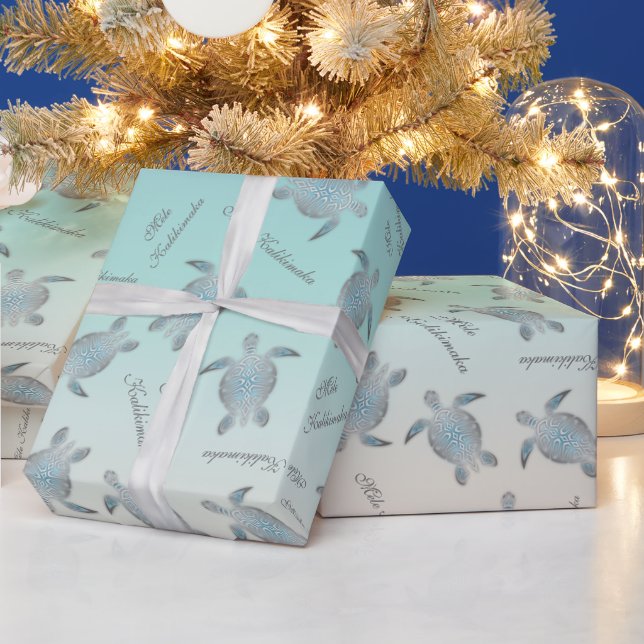 Schildkröten | Mele Kalikimaka Geschenkpapier (Feiertage)