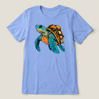 Schildkröten-Rucksacktourist Tri-Blend Shirt
