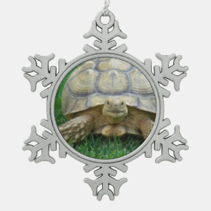 Schildkröten Schneeflocken Zinn-Ornament
