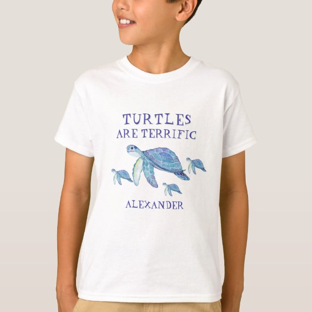 Schildkröten sind Meeresschildkröten mit Namen T-Shirt (Vorderseite)