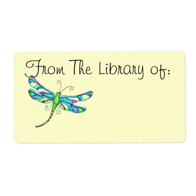 Schildkröten und Dragonfly-Book-Label (Vorne)
