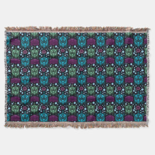 Schildkröten- und Lotusblumen-Muster Decke