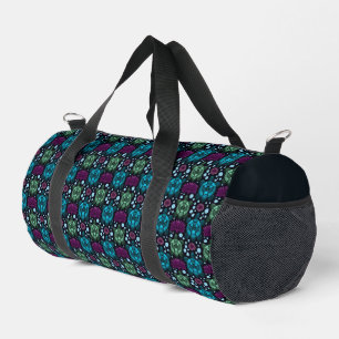 Schildkröten- und Lotusblumen-Muster Duffle Bag