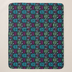 Schildkröten- und Lotusblumen-Muster Sherpadecke