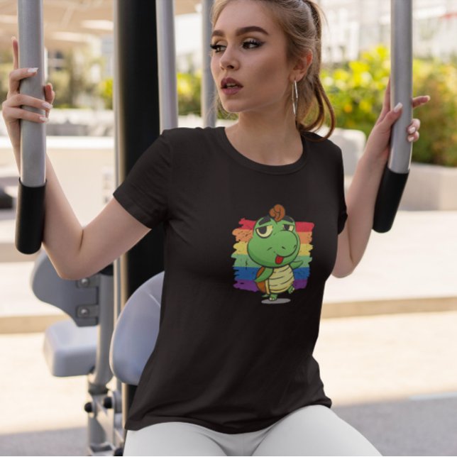 Schildkröten- und RegenbogenCartoon T-Shirt (Von Creator hochgeladen)