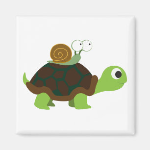 Schildkröten und Schnecken Magnet