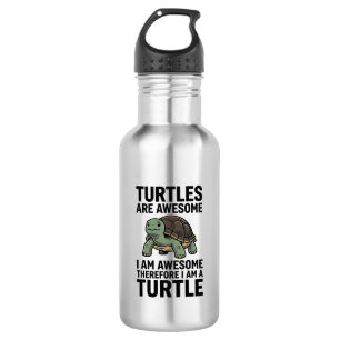Schildkröten-Zitat Vintage-Gravur-Vektor-T-Shirt-D Edelstahlflasche
