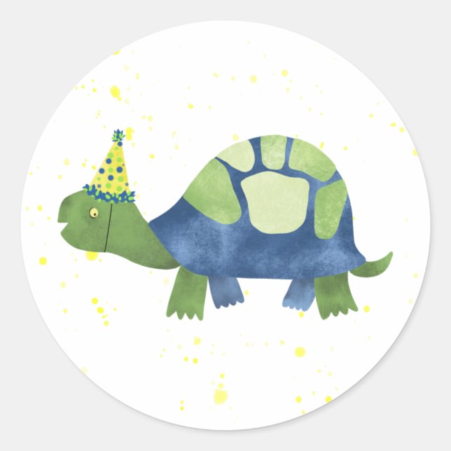 Schildkrötenaufkleber und Umschlag Aufkleber (Vorderseite)