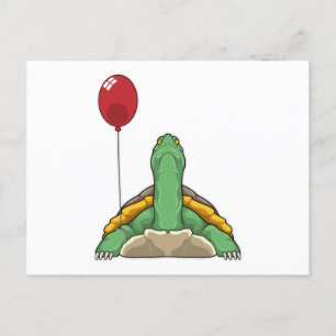 Schildkrötenballon Postkarte