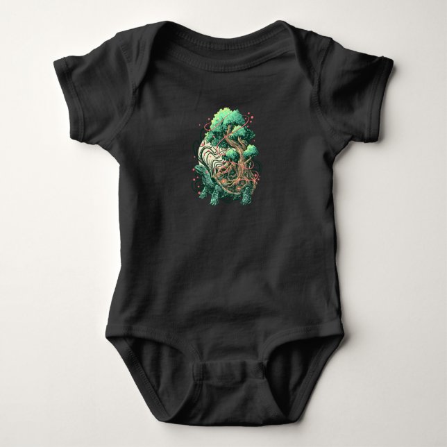 Schildkrötenbaum Baby Strampler (Vorderseite)