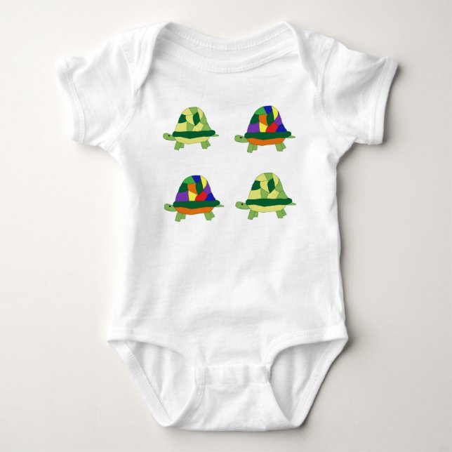 Schildkrötenbekleidung Baby Strampler (Vorderseite)
