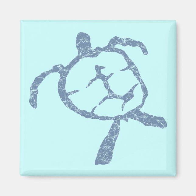 Schildkrötenblau Magnet (Vorne)