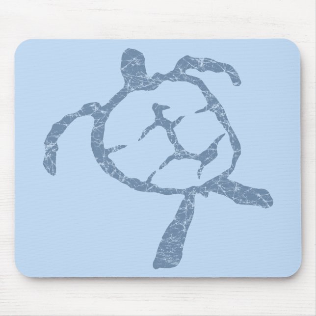 Schildkrötenblau Mousepad (Vorne)