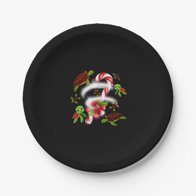 Schildkrötengift | Turtle Candy Sweet Christmas Pappteller (Vorderseite)