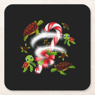 Schildkrötengift Turtle Candy Sweet Christmas Rechteckiger Pappuntersetzer