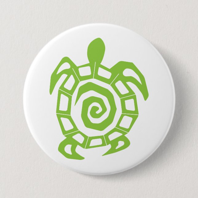 Schildkrötengrün Button (Vorderseite)