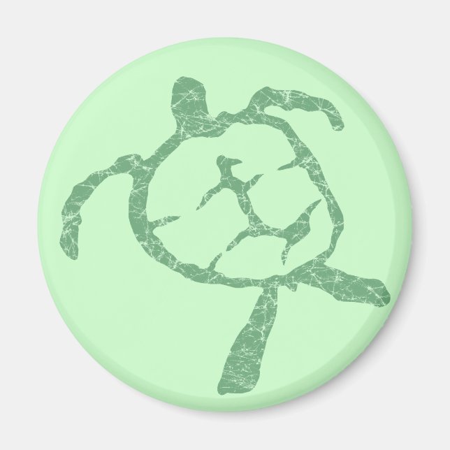 Schildkrötengrün Magnet (Vorne)