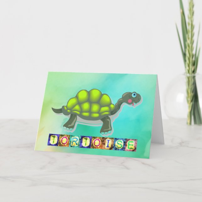 Schildkrötengrüße Karte (Vorderseite)