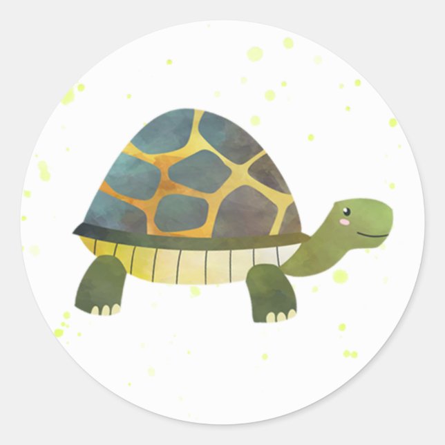 Schildkrötenkleber - Dekorationen für Schildkröten Runder Aufkleber (Vorderseite)