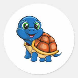 Schildkrötenkleber Runder Aufkleber
