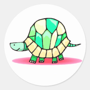 Schildkrötenkleber Runder Aufkleber
