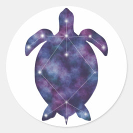 Schildkrötenkonstellationsaufkleber Runder Aufkleber