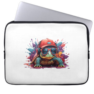 Schildkrötenkunst I cool niedliche Schildkröte Laptopschutzhülle