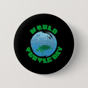 Schildkrötenliebhaber Weltschildkrötentag Button
