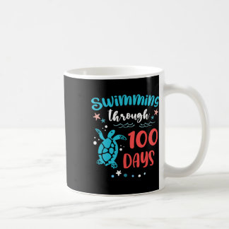 Schildkrötenmeer schwimmen durch 100 Tage Schultee Kaffeetasse