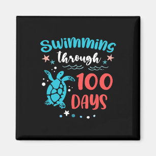 Schildkrötenmeer schwimmen durch 100 Tage Schultee Magnet