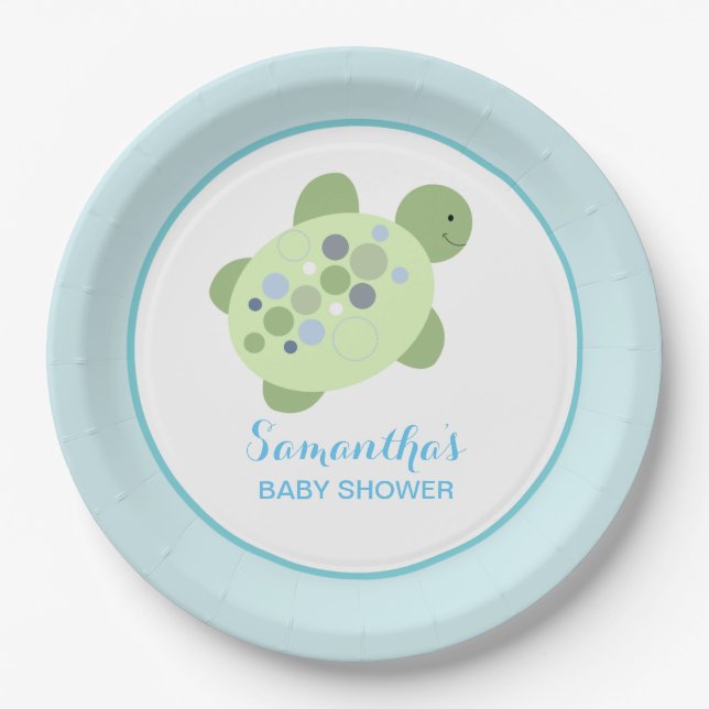Schildkrötenmeerkurte Papierplatte Pappteller (Vorderseite)