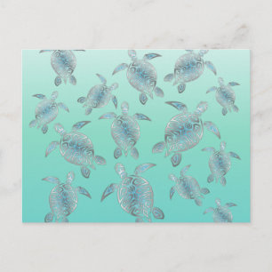 Schildkrötenmuster Postkarte